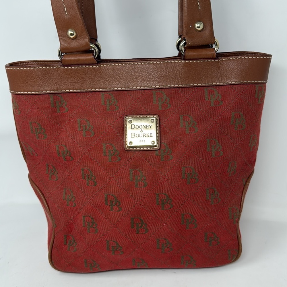 Dooney & Bourke Classic Monogram Canvas Leather Bag - Picture 2 of 16